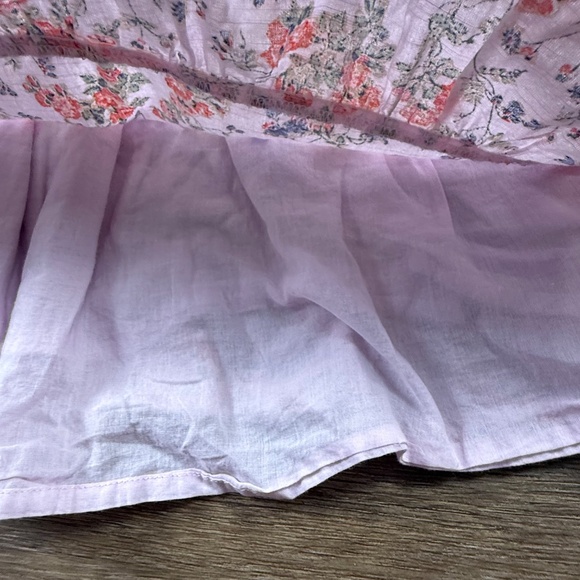 Nordstrom Girls Floral Sundress Lavender Sleeveless Ruffle Size 6 Back to School - Picture 5 of 10
